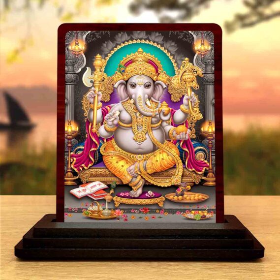 wooden Hindu god Ganesh figurine