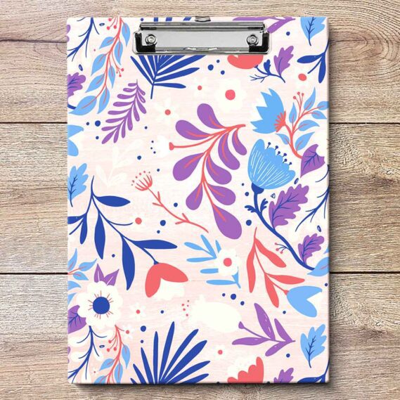 Floral Exam Board Wooden Clipboard For Artists (Size 9x12 in)