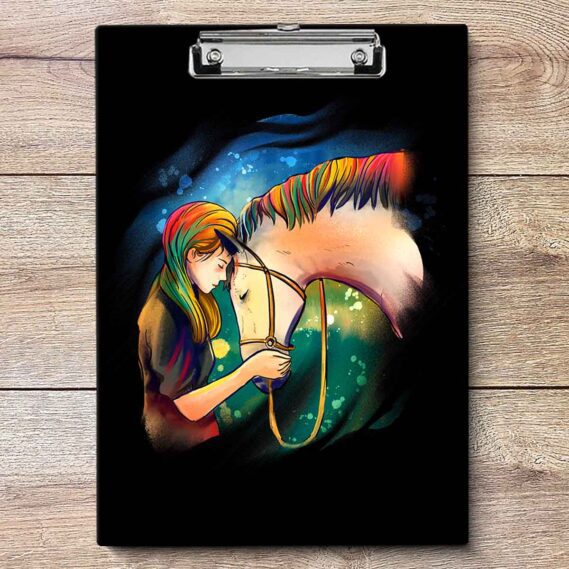 Girl Document Holder Waterproof Clipboard (Size 9x12 in)