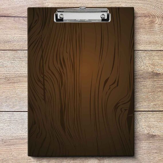 Wooden Texture Writing Board Pad For Smooth Writing (Size 9x12 in)
