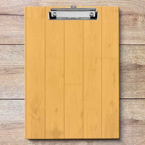 Wooden Texture Writing Pad Clipboards With Metal Clips (Size 9x12 in)