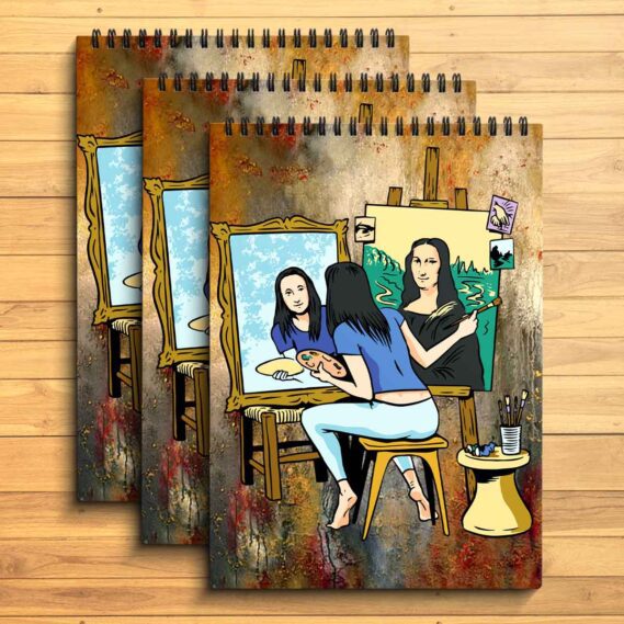 Drawing Book sketch pad for drawing (Size A3 / Wooden)