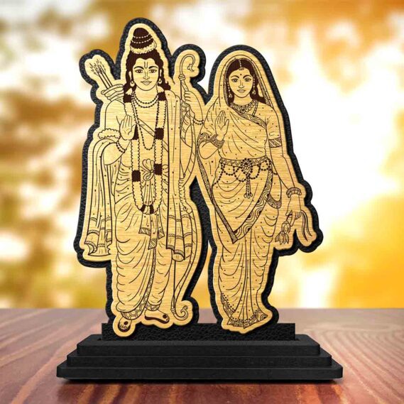 wooden Ram Sita murti