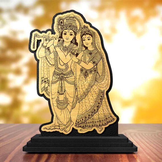 wooden Hindu deity figurine