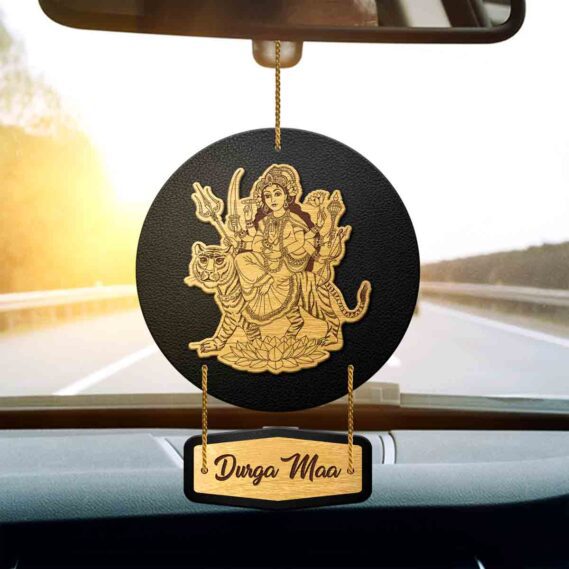 Durga Maa Car Decor for Peace Bhavani Car Hanging for Meditation (Size 5x3 in)