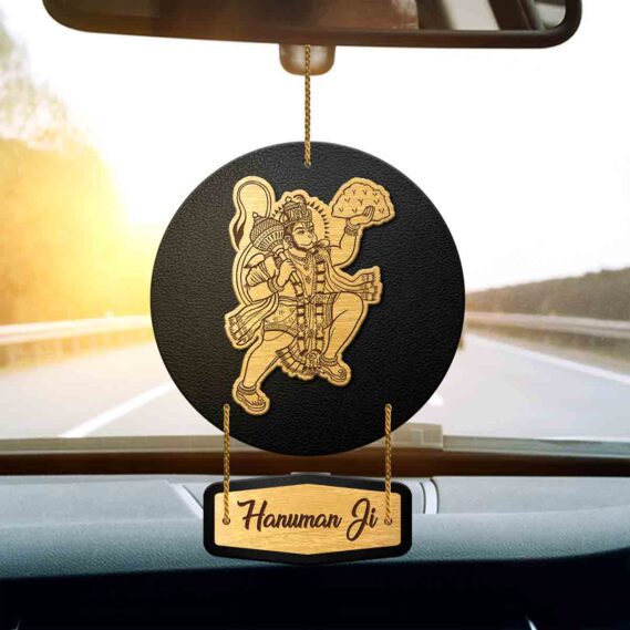 Hanuman Ji Car Hanging for Meditation Bajrangbali Car Decor for Peace (Size 5x3 in)