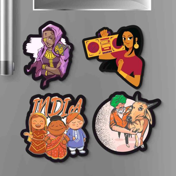 Indian art fridge magnets