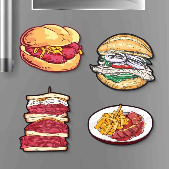 Personalized food fridge magnets