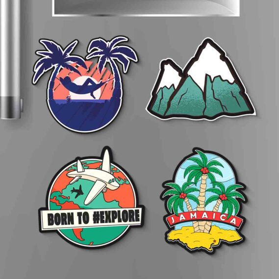 Adventure travel magnet sets