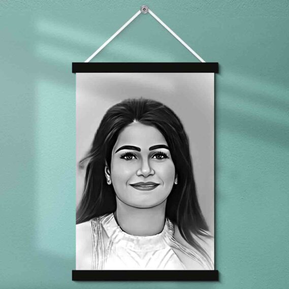 1 Custom Sketch Photo Personalized Gift for Wife (Size 12x18 in)